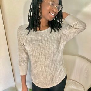 Sparkly Cream Sweater by Jaclyn Smith